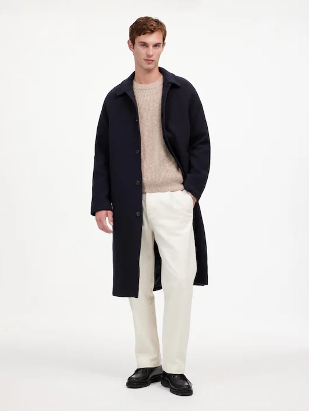 Madewell Raglan-Sleeve Topcoat in Italian Fabric